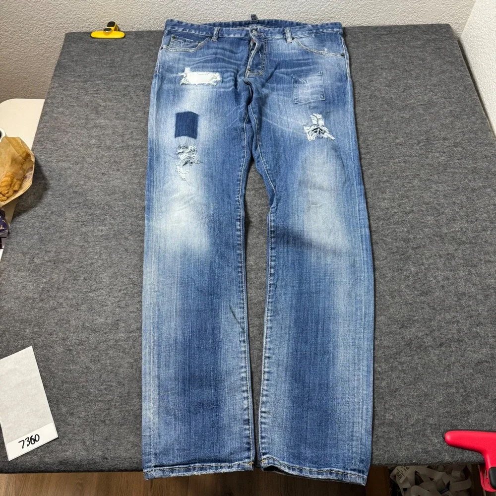 Dsquared2 Cool Guy Distressed Blue Jeans S74LB0615 Mens Size 54 IT (36x34)